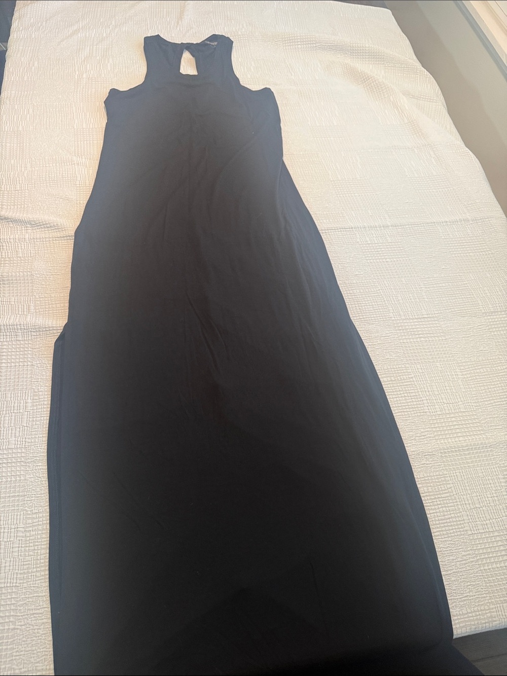 Express Black Sleeveless Maxi Cover Up Dress with Keyhole On Back